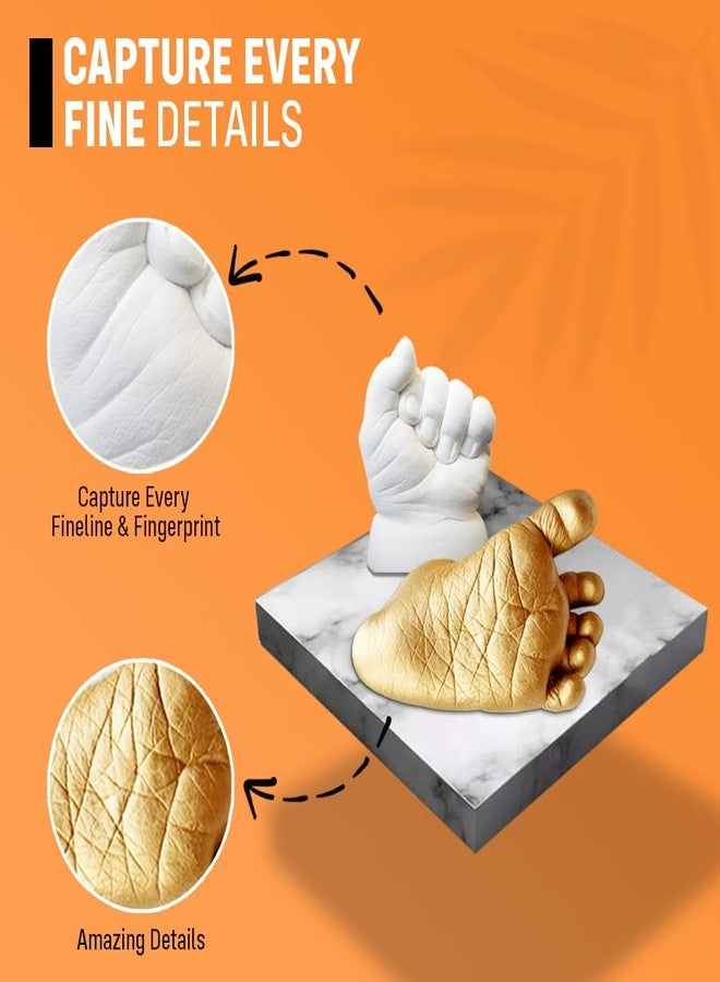 kraftify مجموعة كرافتيفاي لصنع قوالب يدوية للأزواج والأطفال | مسحوق تشكيل ثلاثي الأبعاد لليدين والقدمين، طين تشكيل | مجموعة قوالب يدوية | مجموعة اصنعها بنفسك كهدية (مجموعة أطفال) - Image 5